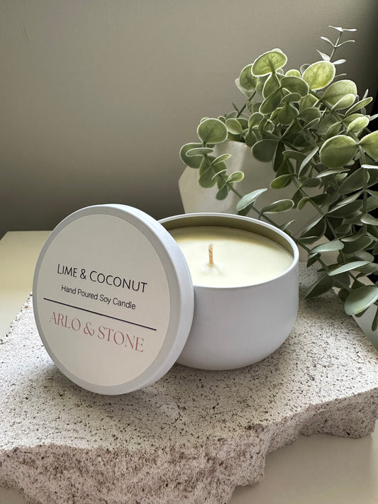 Lime & Coconut Candle Tin