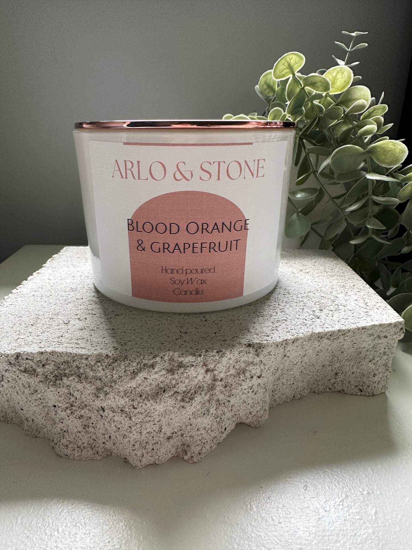 Blood Orange & Grapefruit Candle Shallow